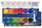 Pelikan Opaque watercolors features 25 colors including a tube of white. Less expensive than Caran d'ache, still a great portable gouache for sketchbook and illustration. Nice quality.