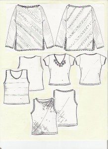 Designing fashion with fashion flat sketches