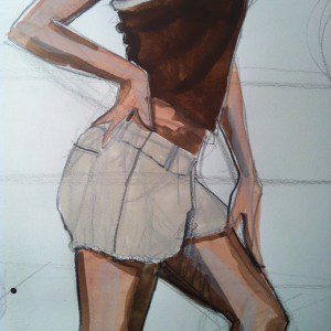 Laura Volpintesta, FAshionIllustrationTRIBE, shading fashion illustrations