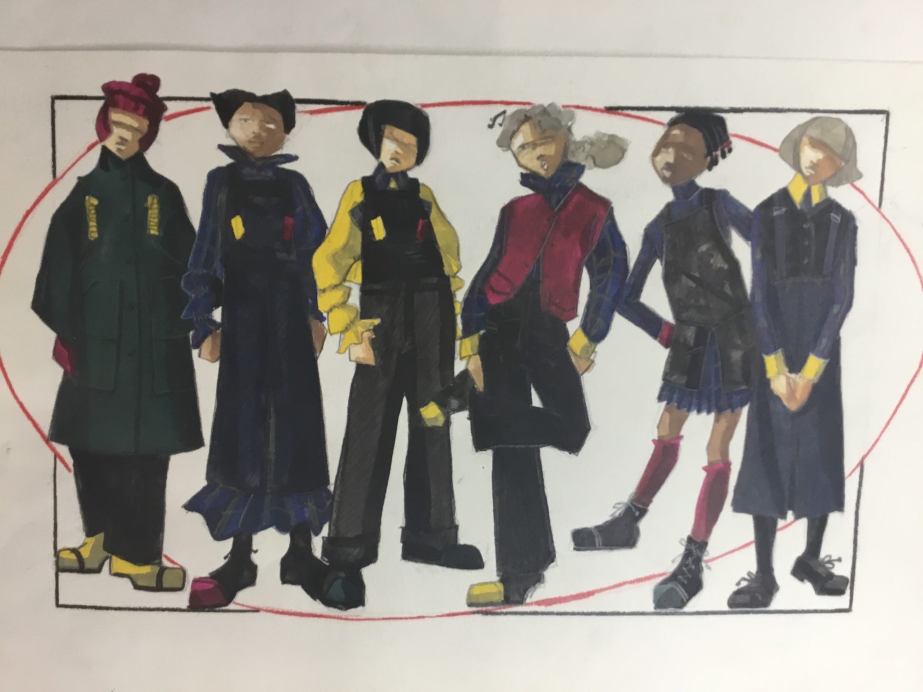 childrenswear fashion design collection: Fashion Illustrations and designs in Gouache by Laura Volpintesta