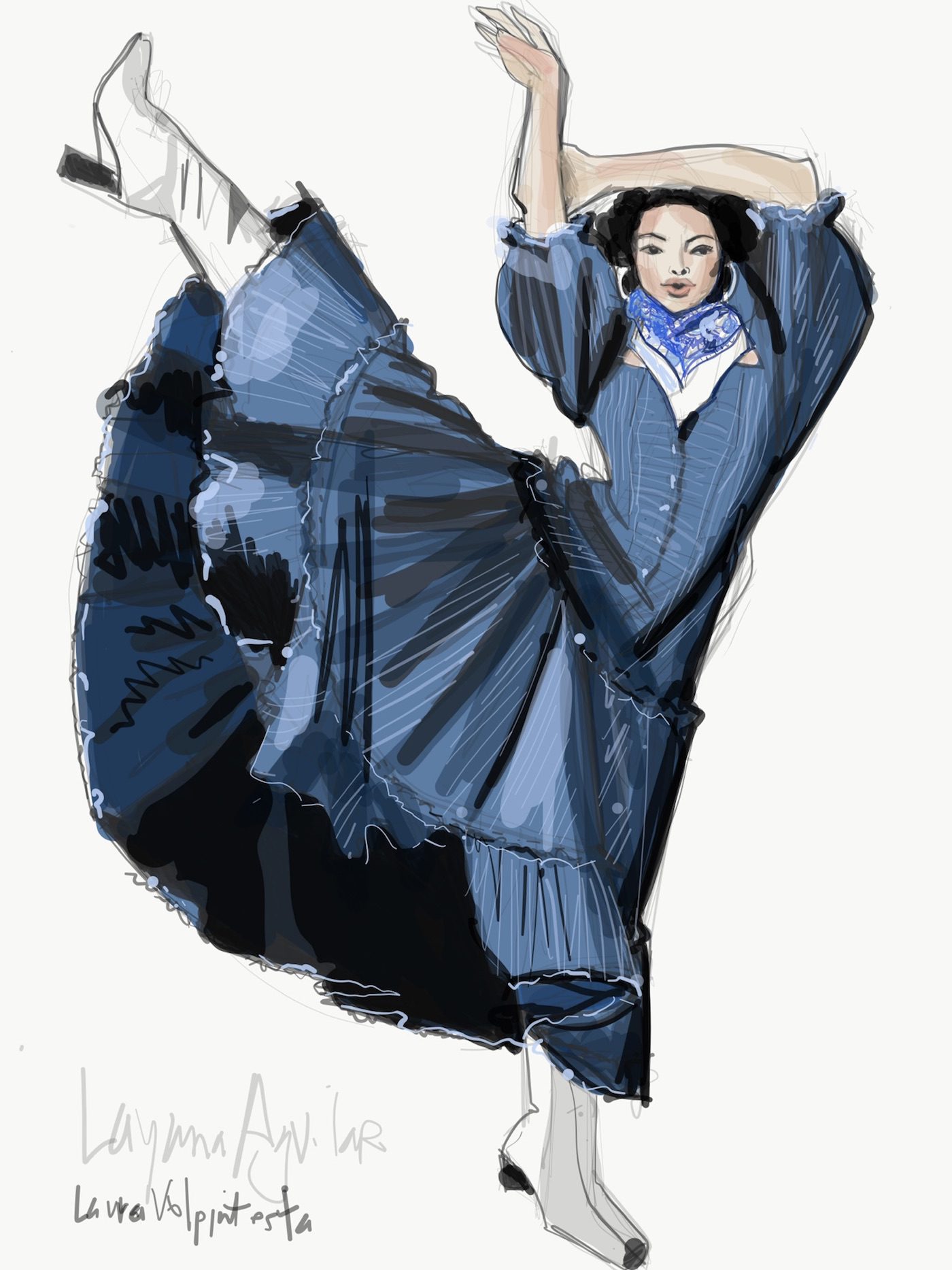 Drawing Fashion Figures—Day 7: How to Draw this Pose — amiko simonetti