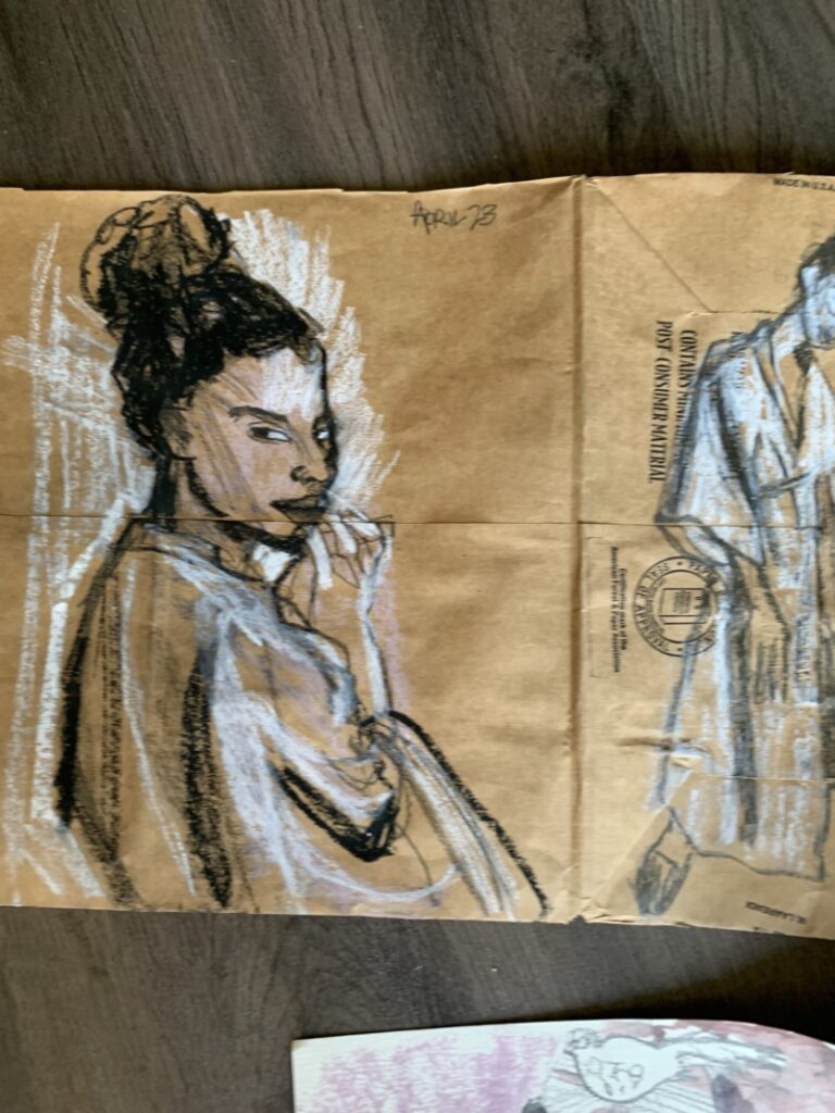 Brown Paper Bag Fashion Sketching Laura Volpintesta Figure Drawing