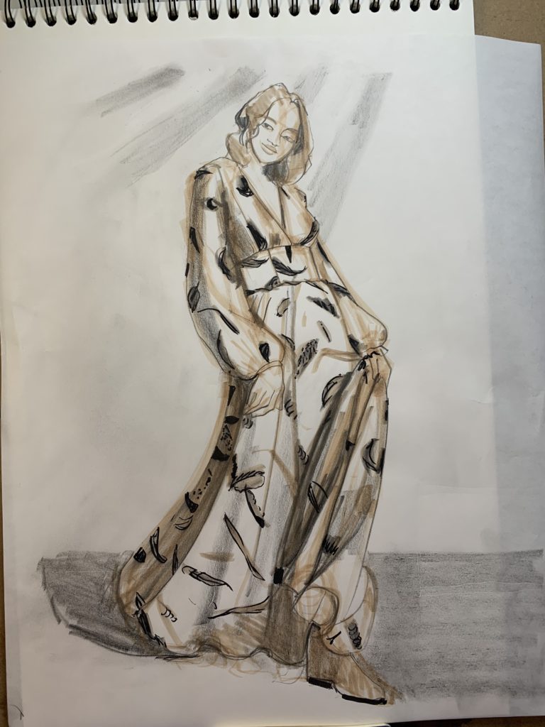 movement in fashion illustration laura volpintesta