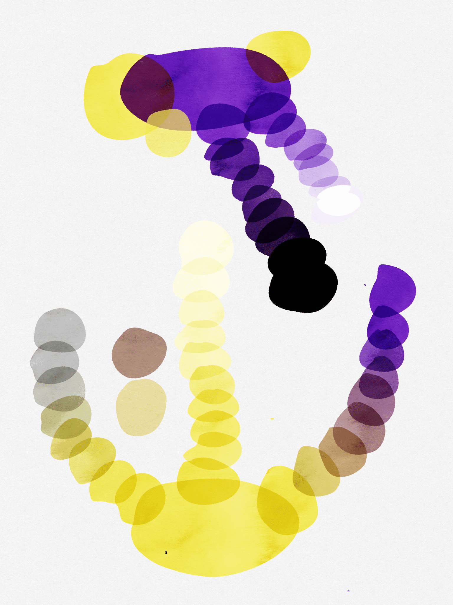 Laura Volpintesta- color theory-mixing complementary colors on ipad art apps