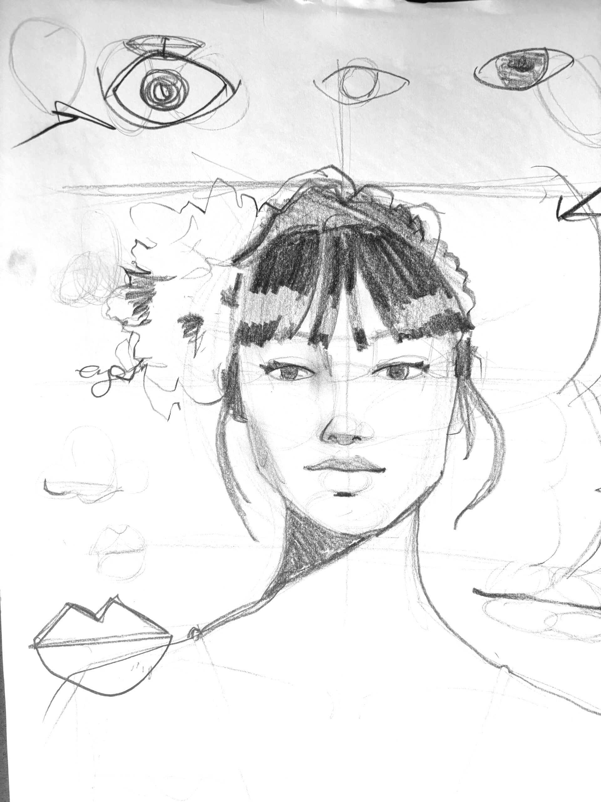 how to draw faces for fashion illustration by Laura Volpintesta digital course