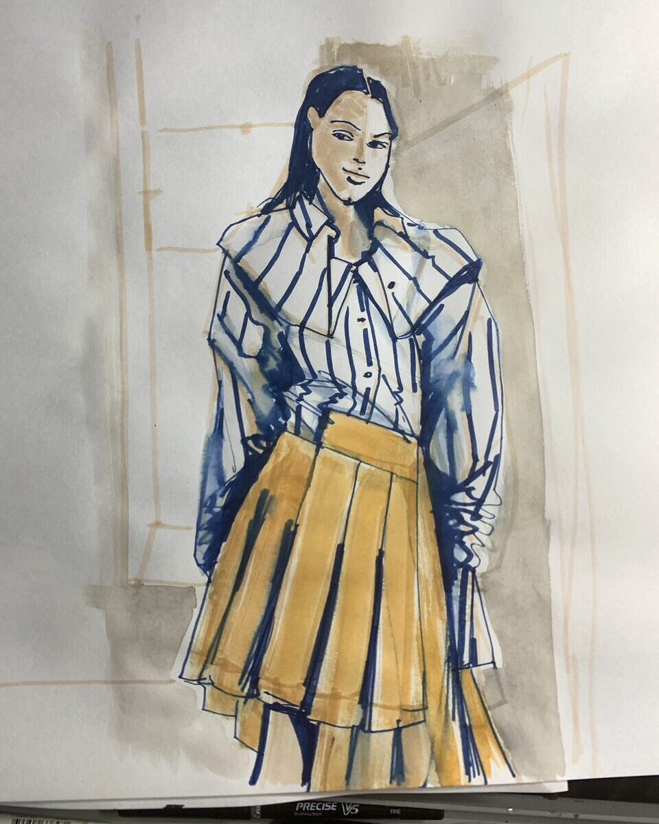 Tombow Brush Tip/ Dual tip Marker Fashion Illustrations